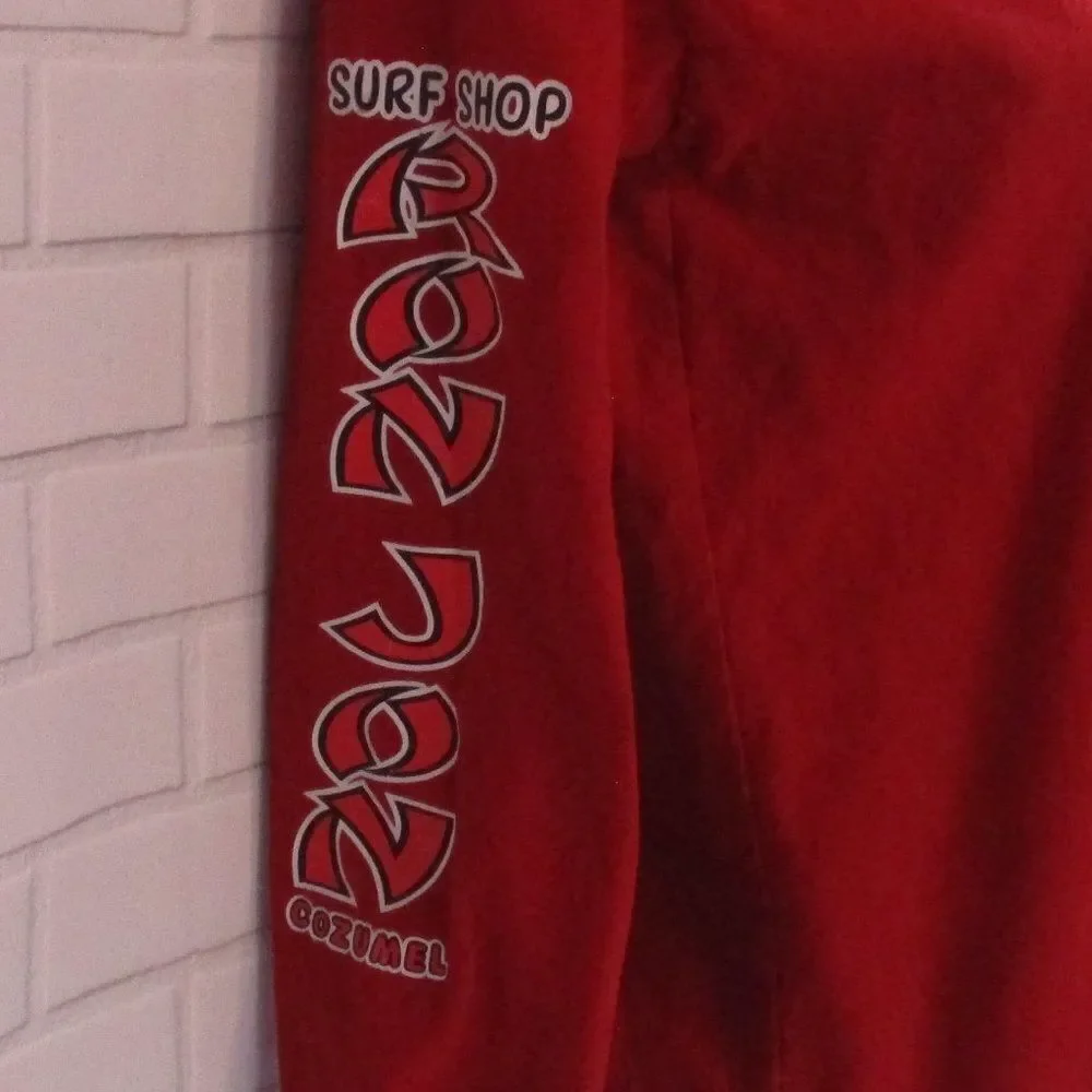 Ron Jon Surf Shop Cozumel Pullover Hoodie YOUTH Large Red
